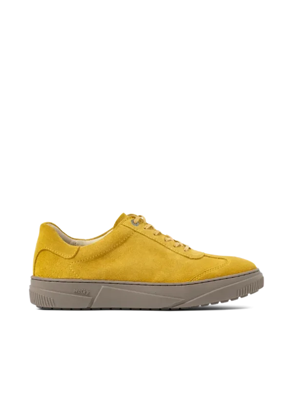 Wolky Foria - currygeel suede Veterschoenen voor dames