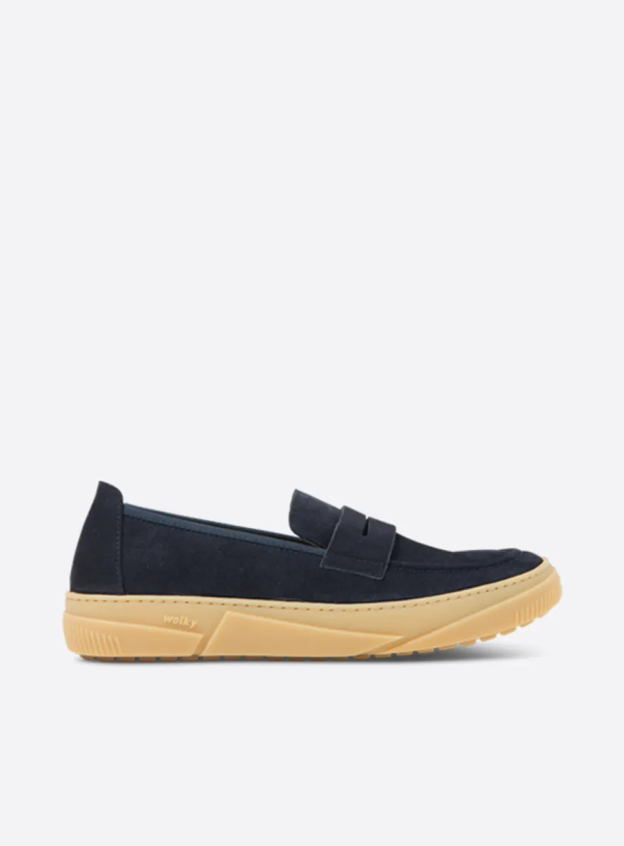 Wolky Lumari F2F - blauw vegan biocare Instappers voor dames