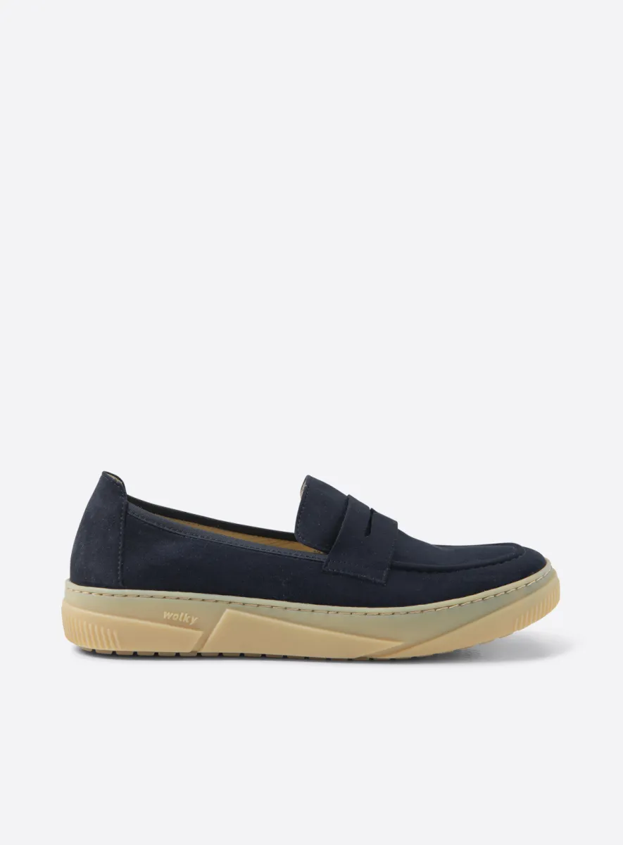 Wolky Lumari F2F - blauw vegan biocare Instappers voor dames
