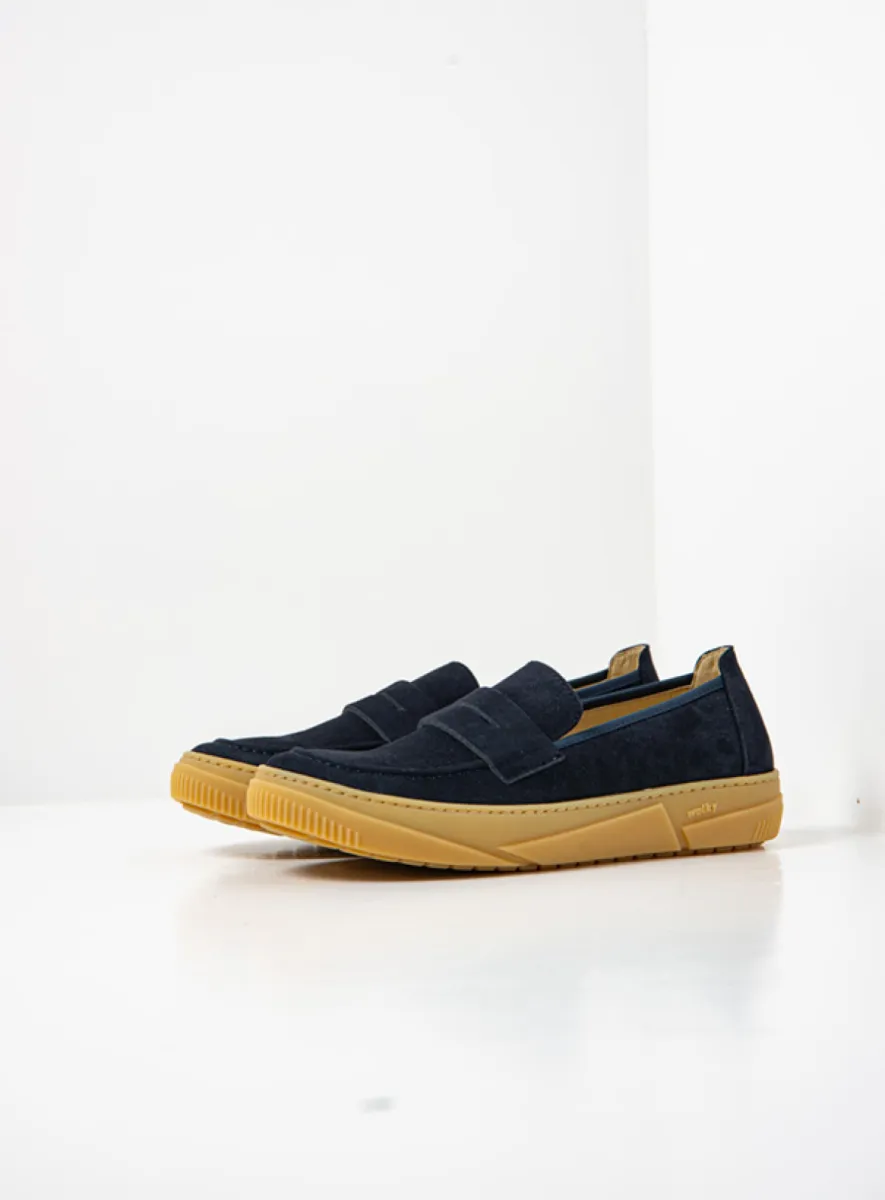 Wolky Lumari F2F - blauw vegan biocare Instappers voor dames