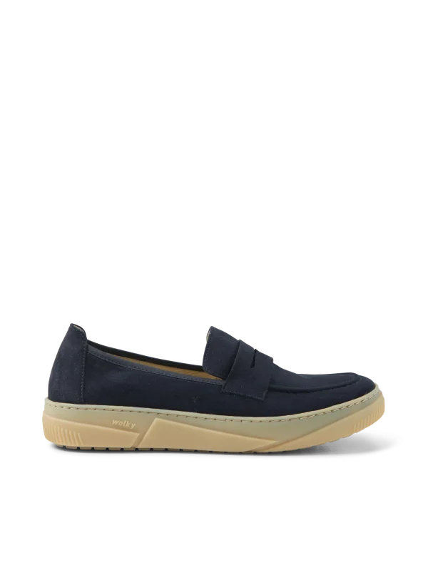 Wolky Lumari F2F - blauw vegan biocare Instappers voor dames