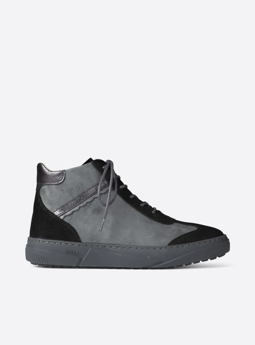 zwart combi suede
