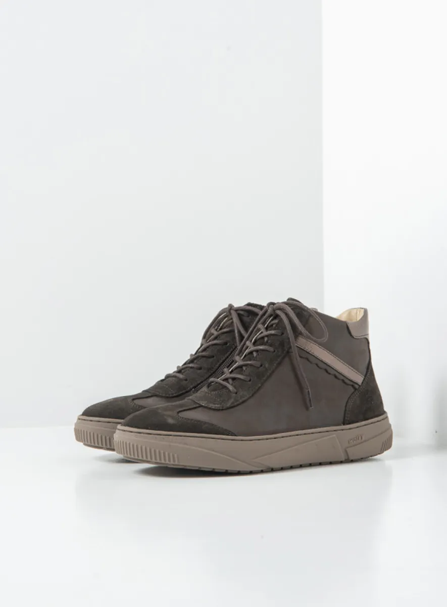 Wolky Sapri - bruin combi suede Hoge veterschoenen voor dames