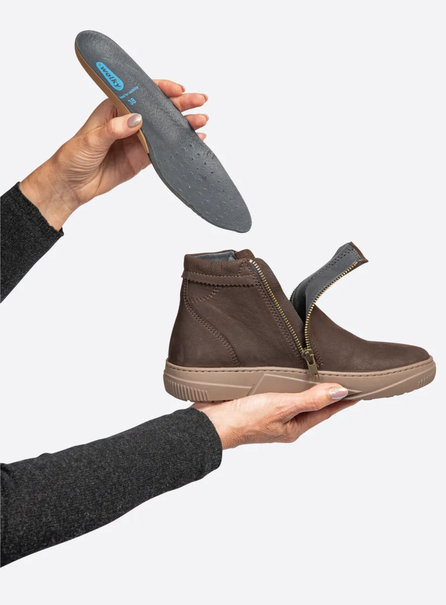 Wolky Enkellaarsjes 02087 Centola 10300 bruin nubuck