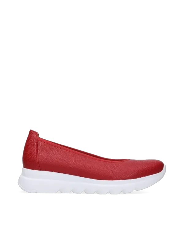 Wolky Snallerina F2F - rood vegan biocare Instappers voor dames