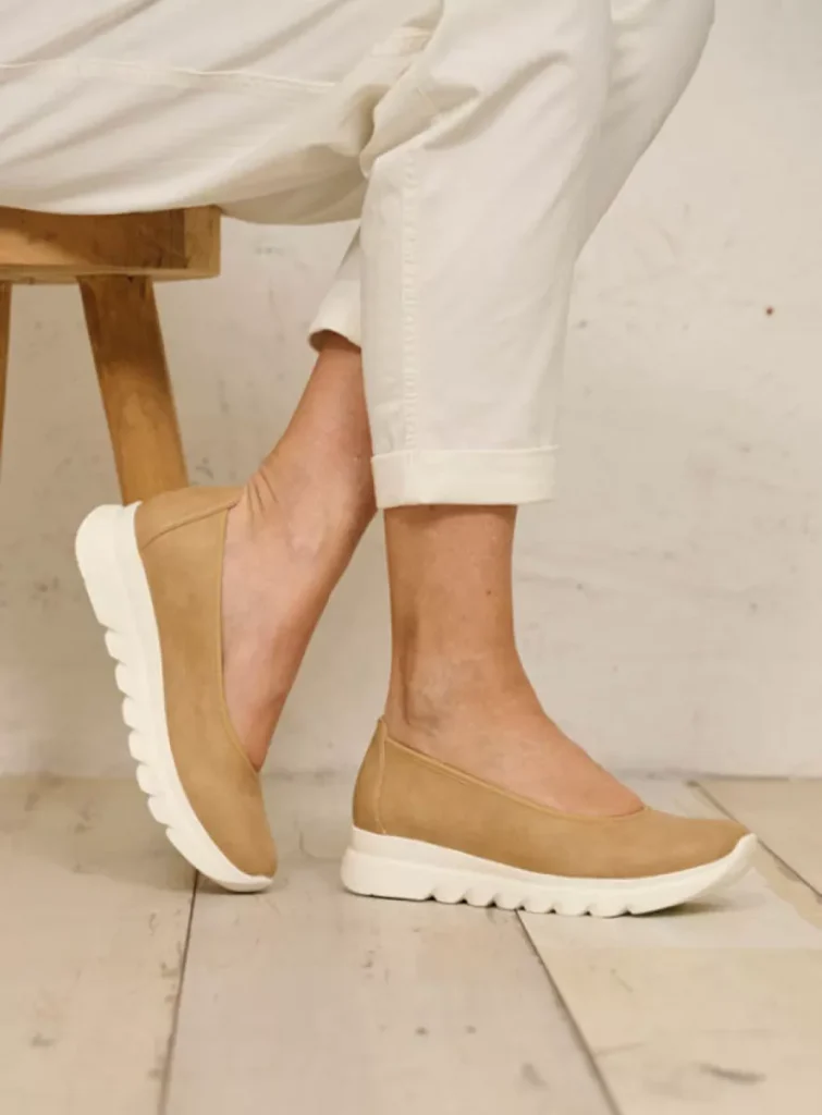 Wolky Ballerina's 02126 Snallerina F2F 82380 zand vegan biocare
