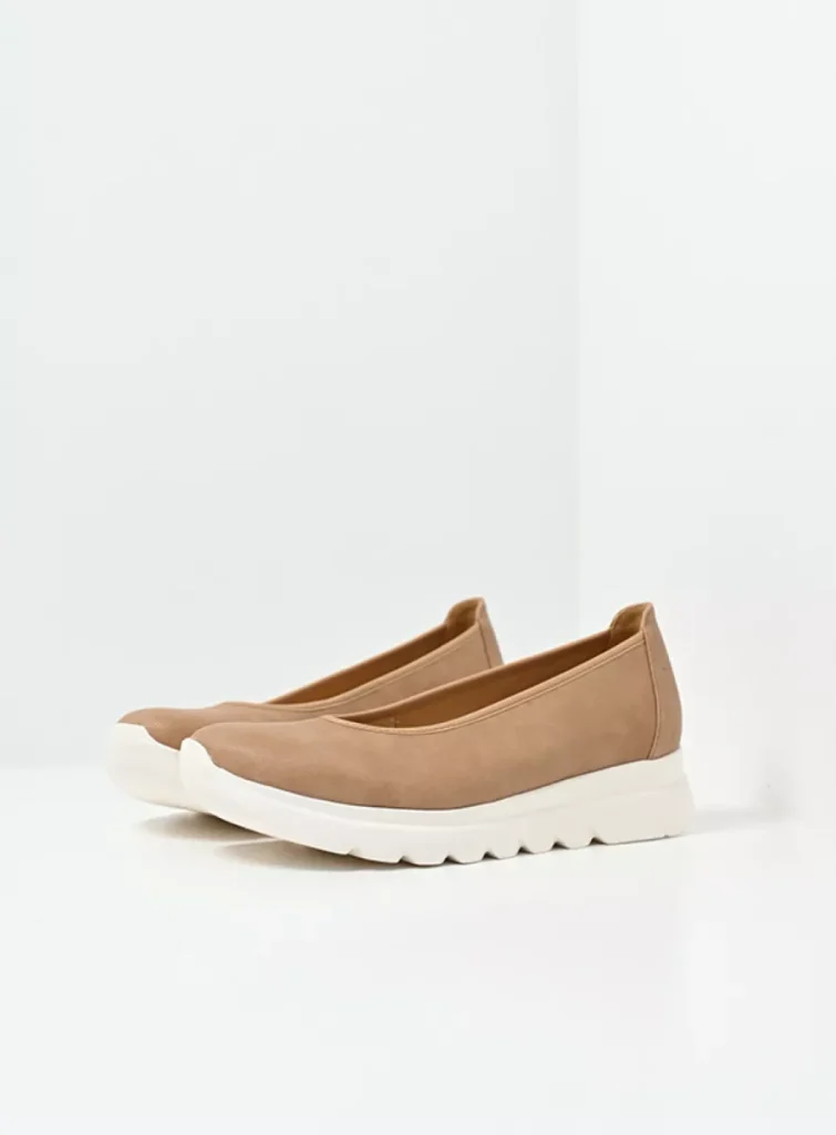 Wolky Ballerina's 02126 Snallerina F2F 82380 zand vegan biocare