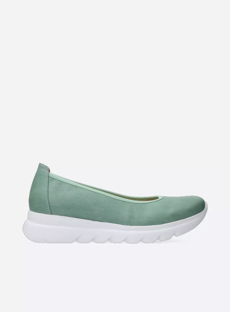 Wolky Ballerina's 02126 Snallerina F2F 82701 saliegroen biocare