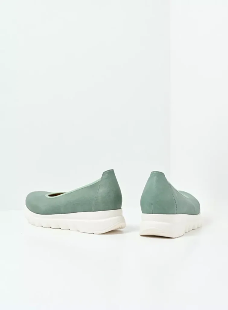 Wolky Ballerina's 02126 Snallerina F2F 82701 saliegroen vegan biocare