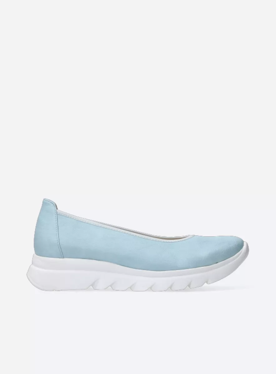 Wolky Ballerina's 02126 Snallerina F2F 82806 lichtblauw biocare