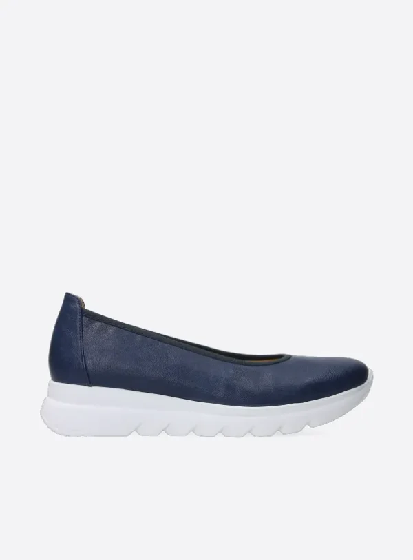 Wolky Snallerina F2F - blauw vegan biocare Instappers voor dames
