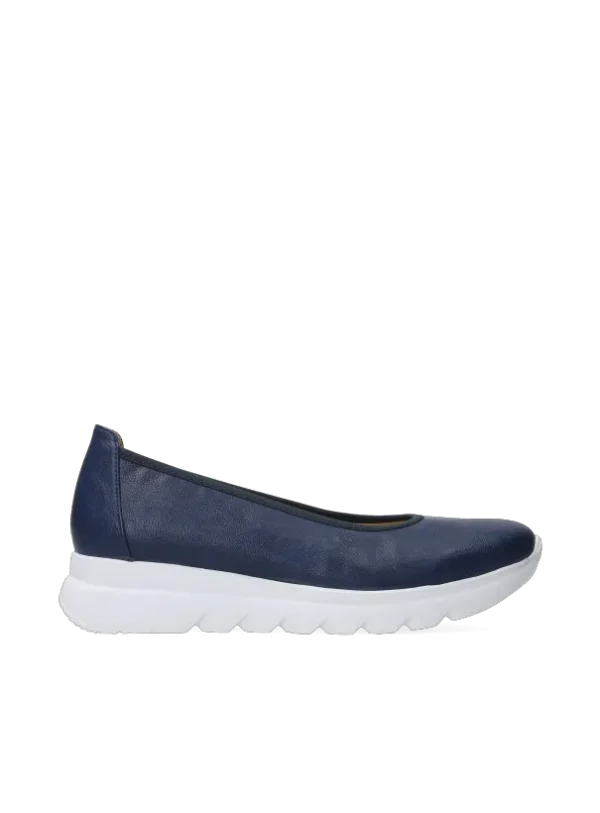 Wolky Snallerina F2F - blauw vegan biocare Instappers voor dames