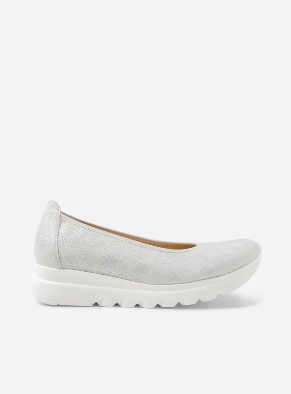 Wolky Snallerina F2F - offwhite vegan biocare Instappers voor dames