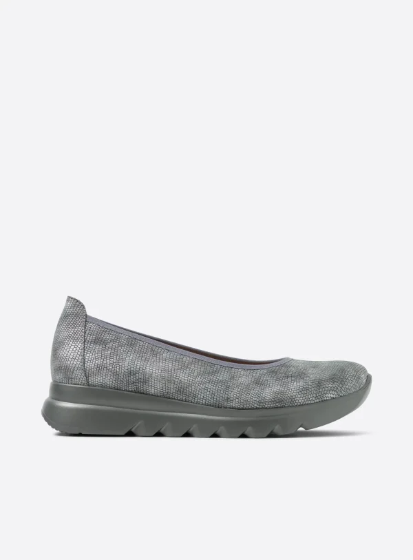 Wolky Snallerina F2F - antraciet vegan biocare Instappers voor dames