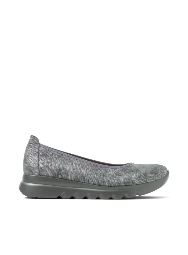 Wolky Snallerina F2F - antraciet vegan biocare Instappers voor dames