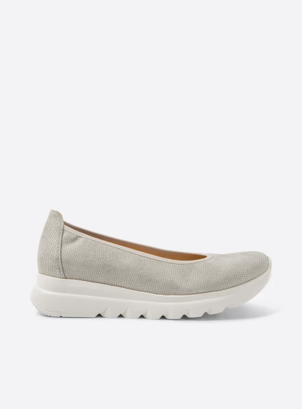 Wolky Snallerina F2F - zacht taupe vegan biocare Instappers voor dames