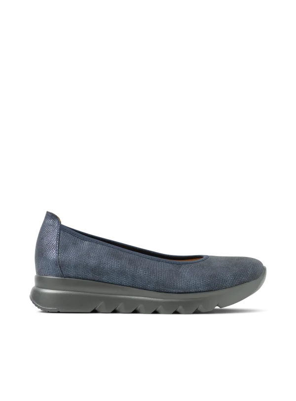 Wolky Snallerina F2F - donkerblauw vegan biocare Instappers voor dames