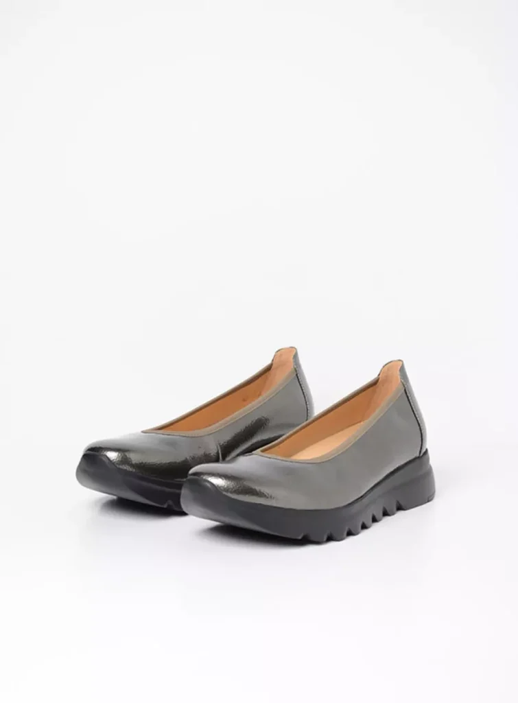 Wolky Ballerina's 02126 Snallerina F2F 96701 groen lak vegan biocare