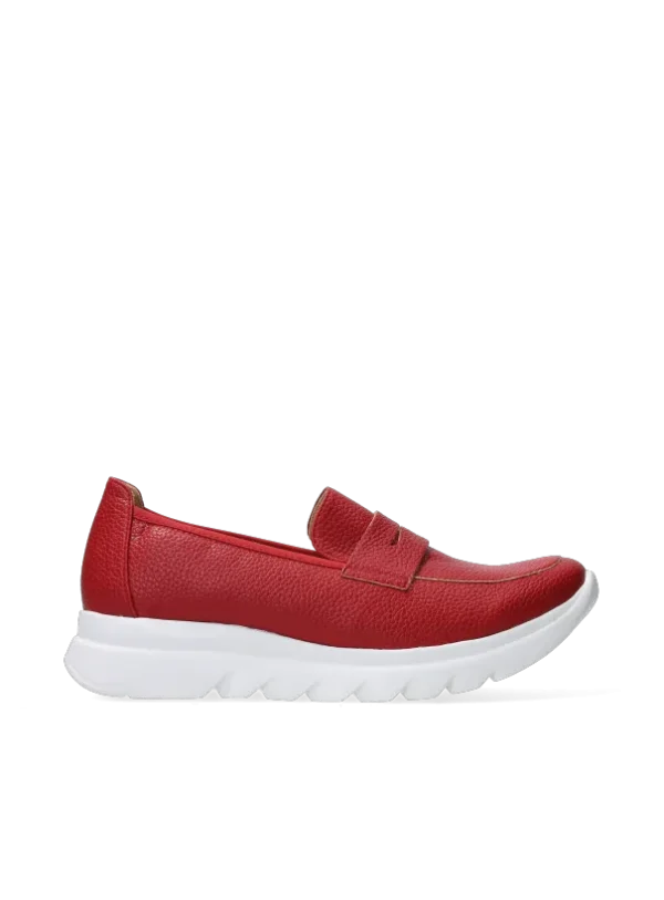 Wolky Snoafer F2F - rood vegan biocare Instappers voor dames