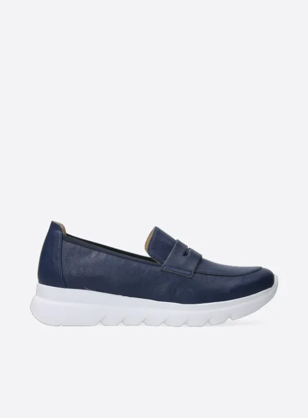 Wolky Snoafer F2F - blauw vegan biocare Instappers voor dames