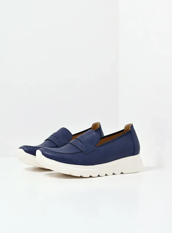 Wolky Snoafer F2F - blauw vegan biocare Instappers voor dames