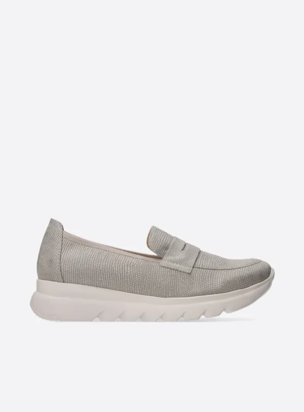 Wolky Snoafer F2F - zacht taupe vegan biocare Instappers voor dames