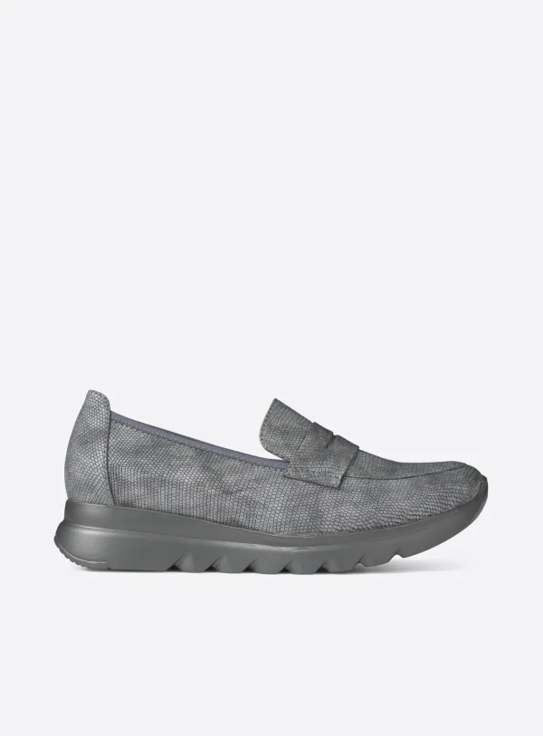 Wolky Snoafer F2F - antraciet vegan biocare Instappers voor dames
