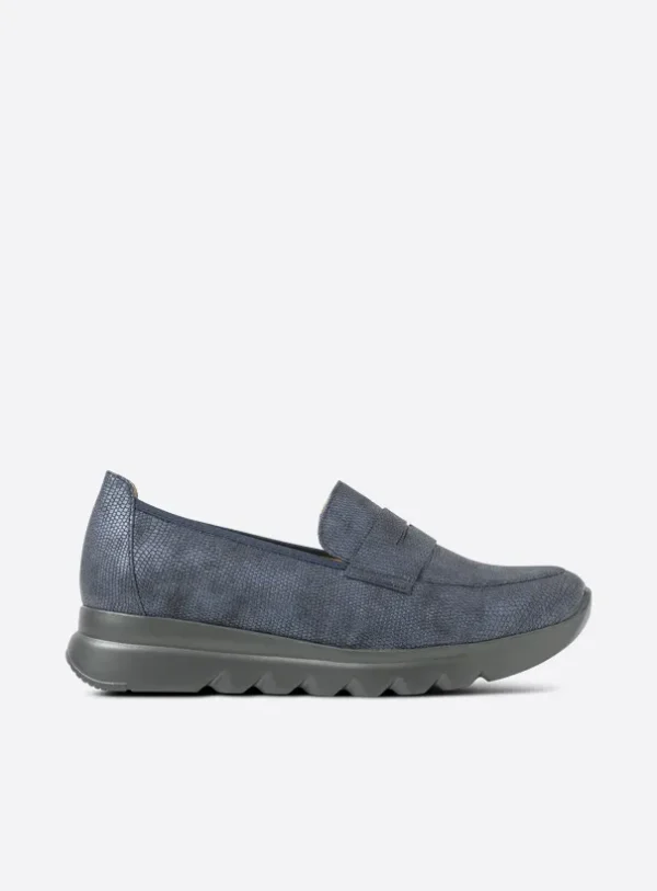 Wolky Snoafer F2F - donkerblauw vegan biocare Instappers voor dames