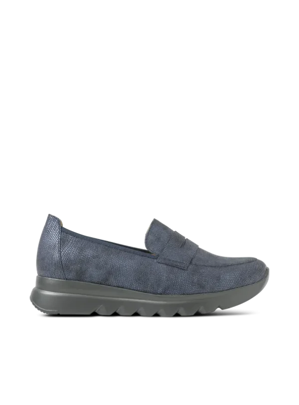 Wolky Snoafer F2F - donkerblauw vegan biocare Instappers voor dames