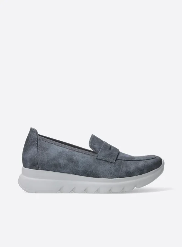 Wolky Snoafer F2F - jeansblauw vegan biocare Instappers voor dames