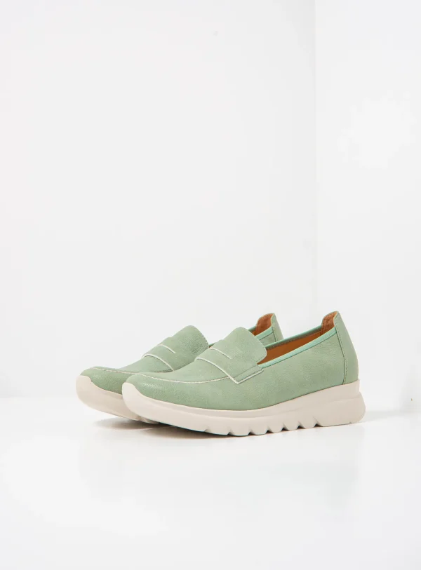 Wolky Snoafer F2F - pistache vegan biocare Instappers voor dames