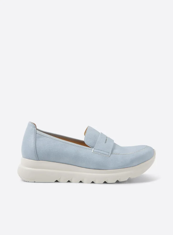 Wolky Snoafer F2F - mistblauw vegan biocare Instappers voor dames