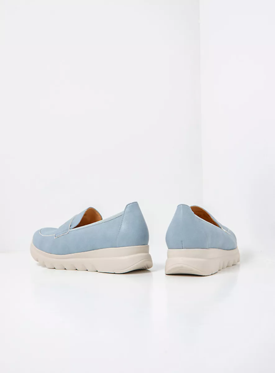 Wolky Instappers 02127 Snoafer F2F 86876 mistblauw vegan biocare