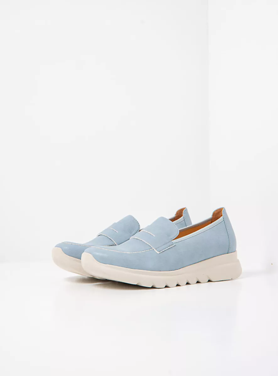 Wolky Instappers 02127 Snoafer F2F 86876 mistblauw vegan biocare