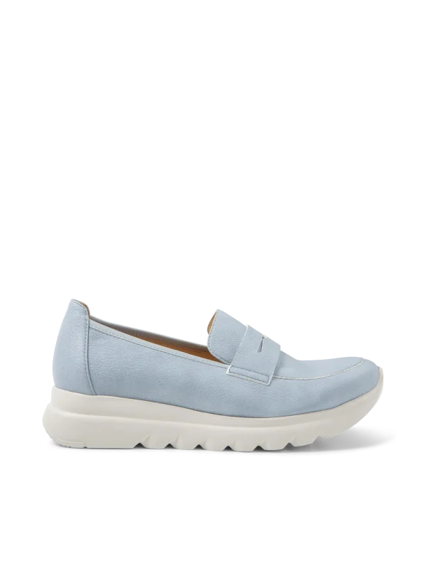 Wolky Snoafer F2F - mistblauw vegan biocare Instappers voor dames