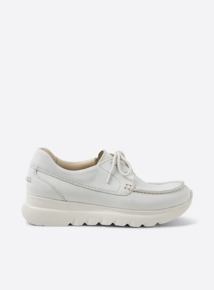 Wolky Boaker - gebroken wit effectleer Veterschoenen voor dames