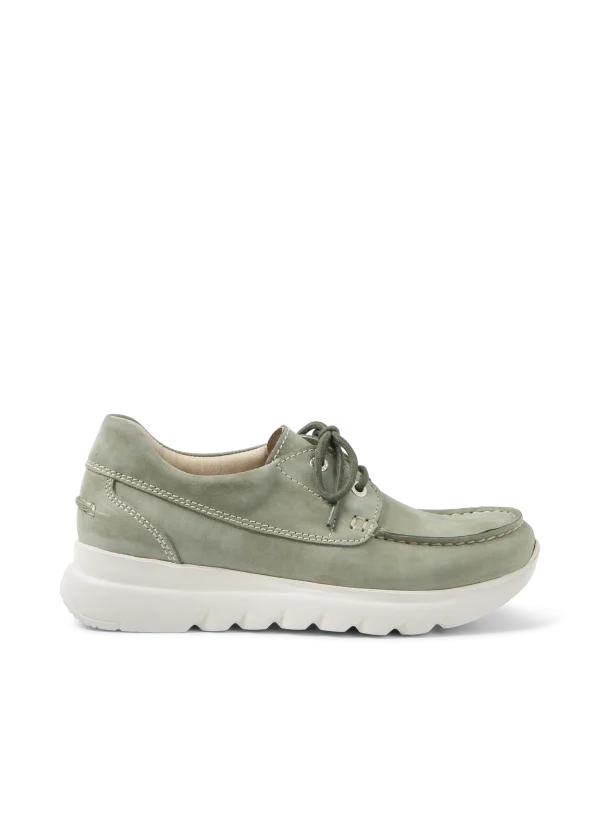 Wolky Boaker - saliegroen effectleer Veterschoenen voor dames