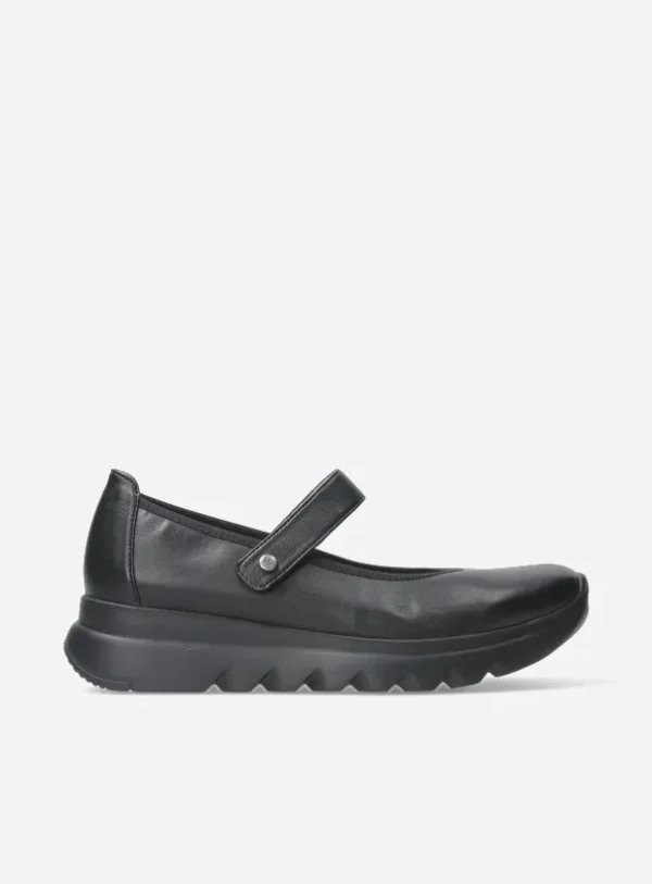 Wolky Snary Jane F2F - zwart vegan biocare Bandschoenen voor dames