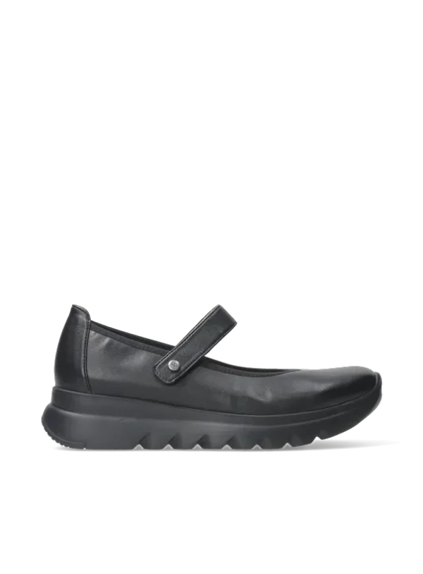 Wolky Snary Jane F2F - zwart vegan biocare Bandschoenen voor dames
