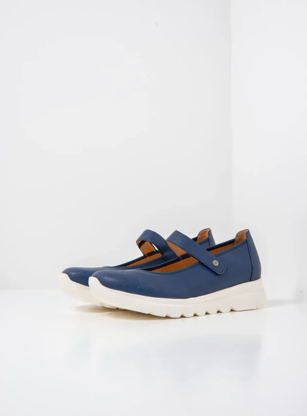 Wolky Snary Jane F2F - blauw vegan biocare Bandschoenen voor dames