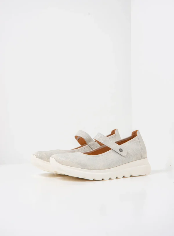 Wolky Snary Jane F2F - offwhite vegan biocare Bandschoenen voor dames
