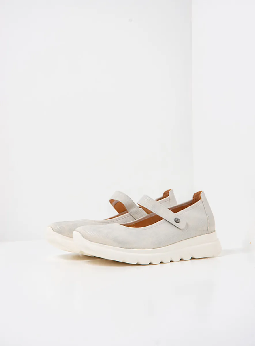 Wolky Snary Jane F2F - offwhite vegan biocare Bandschoenen voor dames