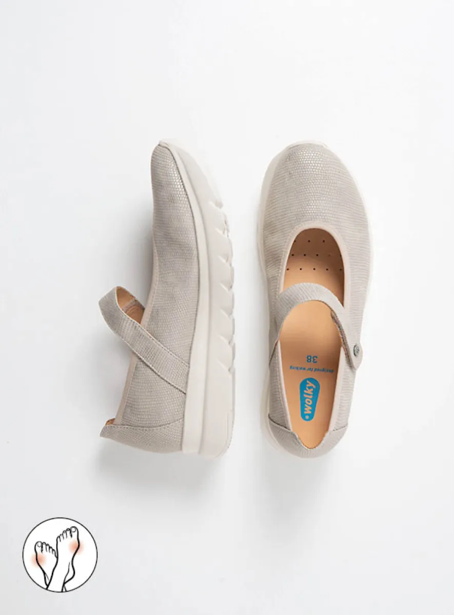 Wolky Bandschoenen 02129 Snary Jane F2F 83154 zacht taupe vegan biocare