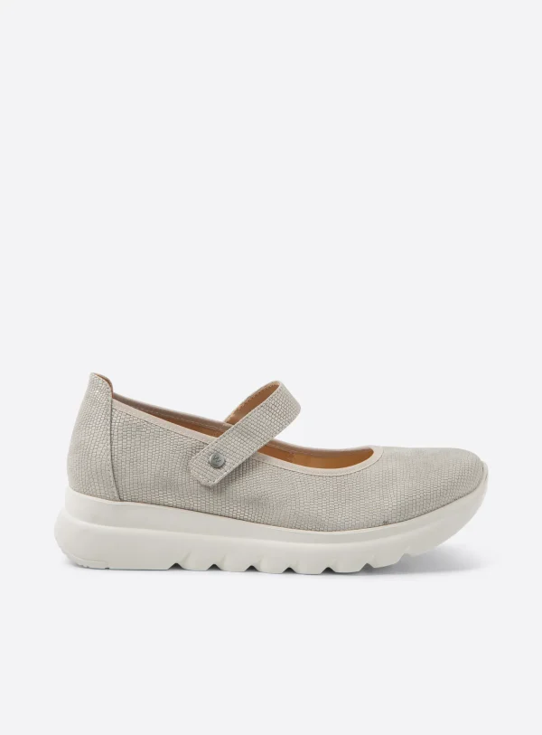Wolky Snary Jane F2F - zacht taupe vegan biocare Bandschoenen voor dames