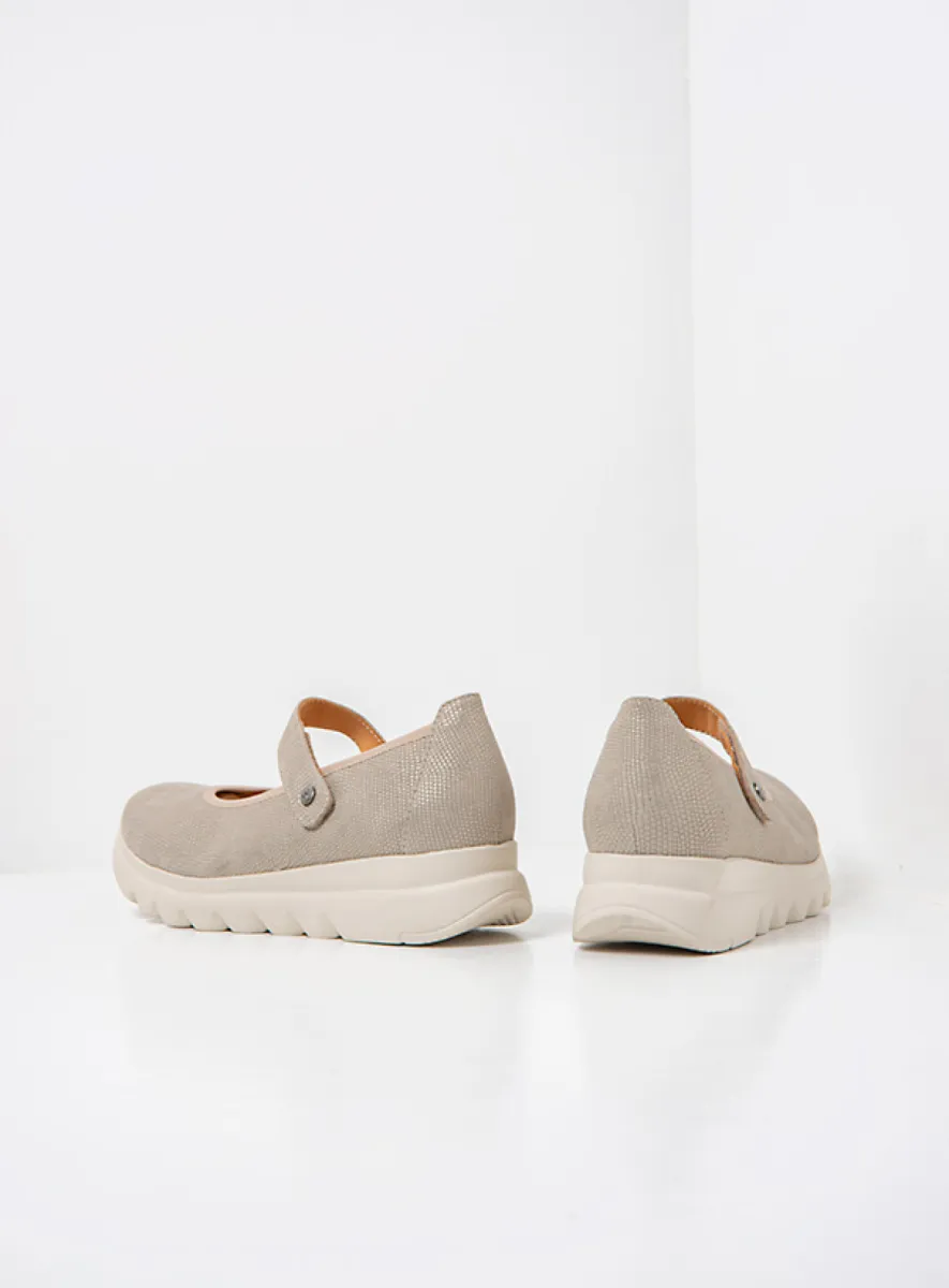 Wolky Bandschoenen 02129 Snary Jane F2F 83154 zacht taupe vegan biocare