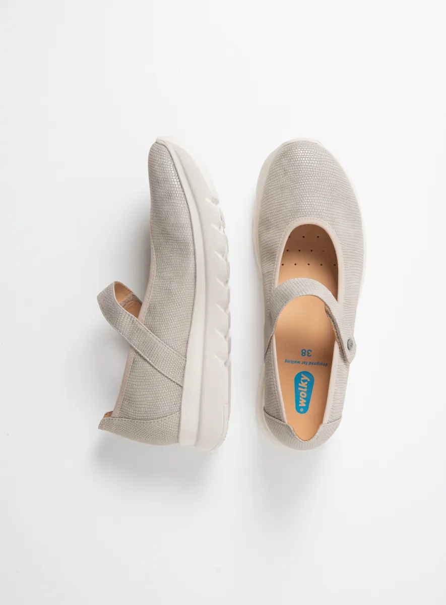 Wolky Bandschoenen 02129 Snary Jane F2F 83154 zacht taupe vegan biocare