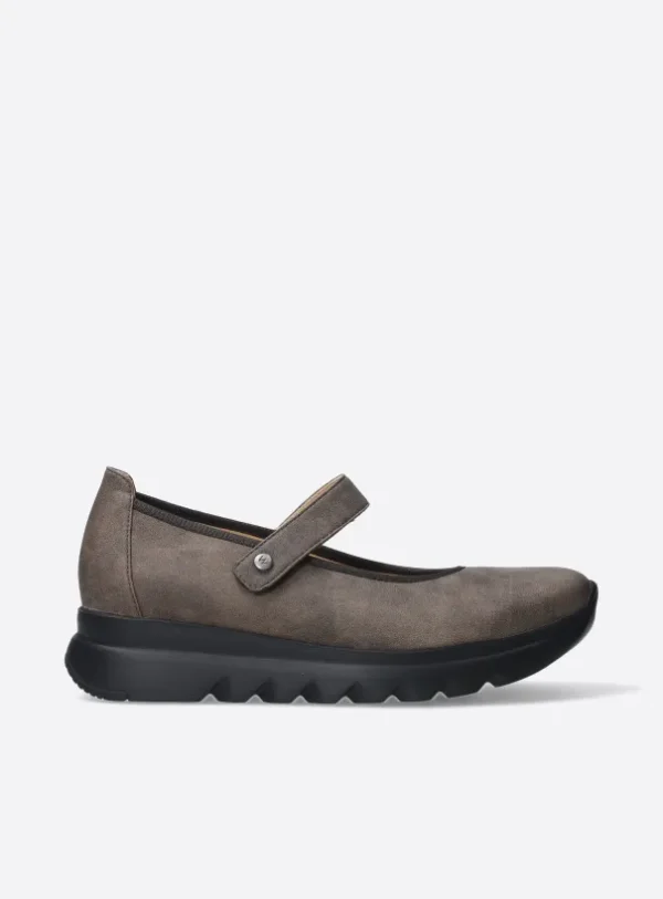 Wolky Snary Jane F2F - taupe vegan biocare Bandschoenen voor dames