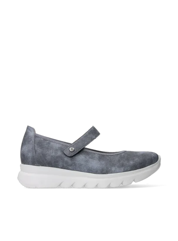Wolky Snary Jane F2F - jeansblauw vegan biocare Bandschoenen voor dames