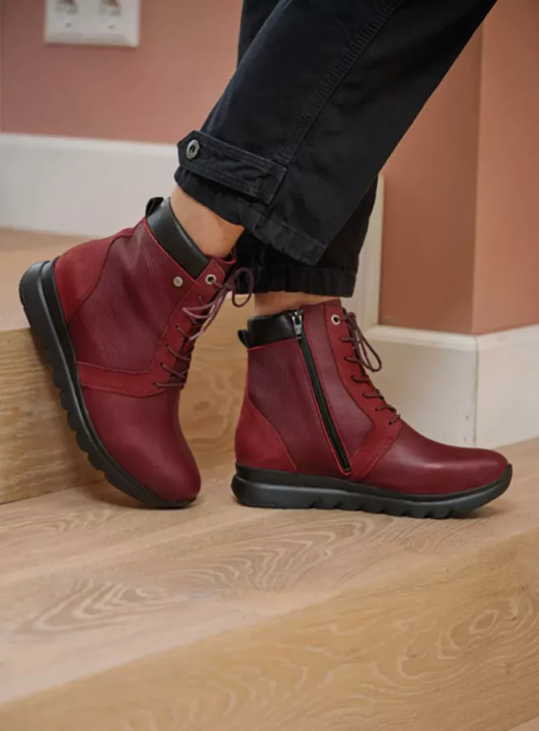 Wolky Nieuw 02130 Gummy HV 20530 bordeauxrood leer