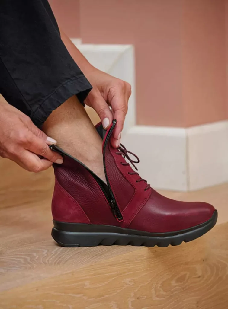 Wolky Nieuw 02130 Gummy HV 20530 bordeauxrood leer